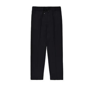 CRUNA Men's Pleated Drawstring Trousers Men BLACK Pants